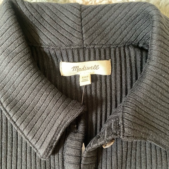 NWT Madewell Curved-Hem Polo Cardigan Tee - Picture 6 of 7
